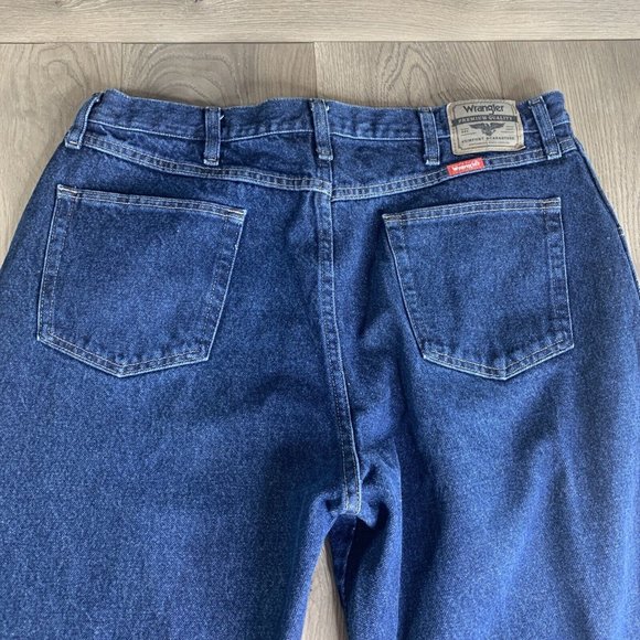Wrangler Mens 40X32 Blue Denim Jeans 100% Cotton Regular Fit - Picture 6 of 9